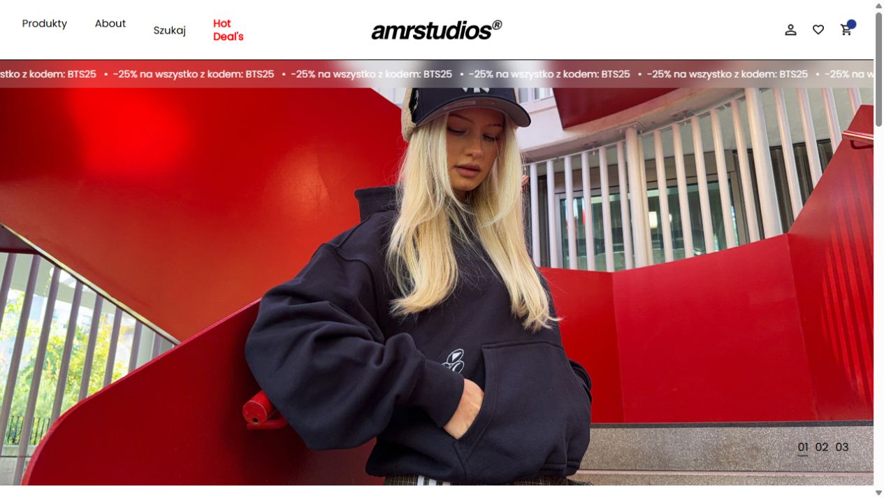 Rzeczywisty widok sklepu AMR Studios — zrzut z 7 października 2026