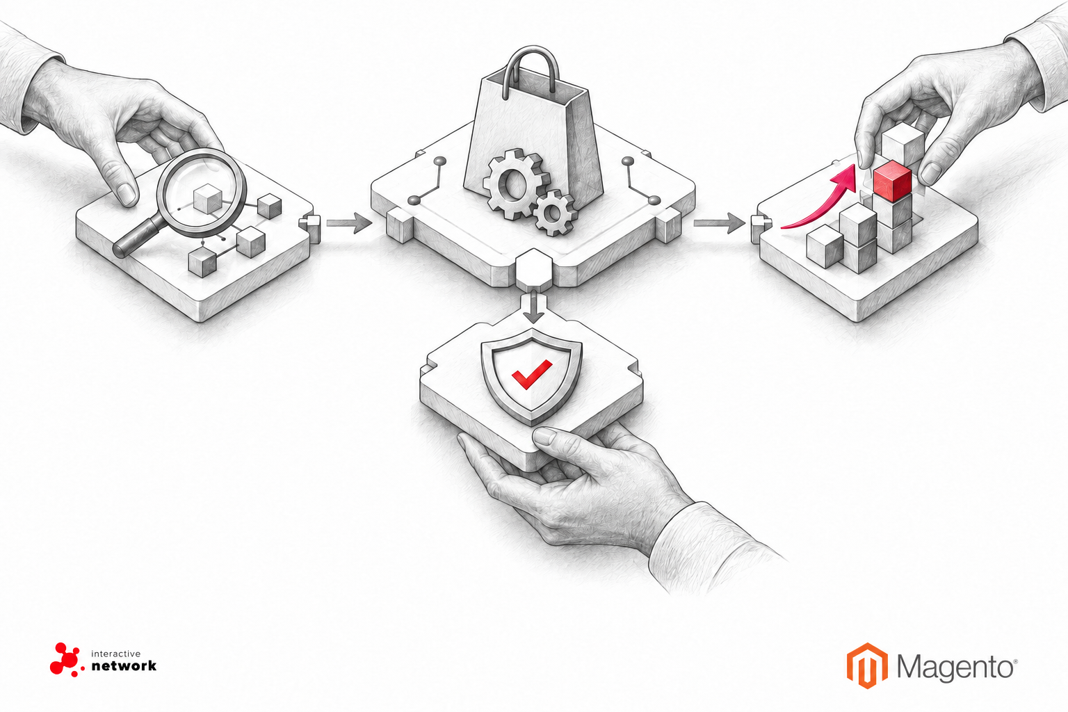 Schemat odpowiedzialnej opieki nad Magento: diagnoza projektu, stabilizacja i dalszy rozwój pod opieką zespołu Network